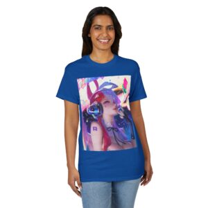 Anime Bunny Girl – Colorful Vaporwave Aesthetic - Unisex Classic T-Shirt - Image 54
