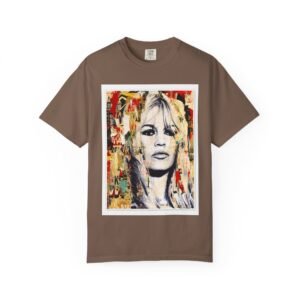 Brigitte Bardot - French Cinema Icon Portrait - Unisex Garment-Dyed T-Shirt - Colors Variant 1 - Image 26