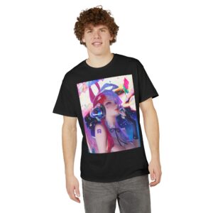 Anime Bunny Girl – Colorful Vaporwave Aesthetic - Unisex Classic T-Shirt - Image 10