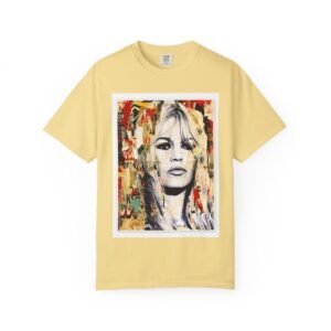 Brigitte Bardot - French Cinema Icon Portrait - Unisex Garment-Dyed T-Shirt - Colors Variant 2 - Image 31
