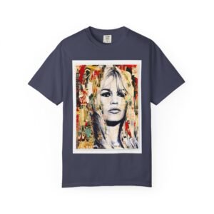 Brigitte Bardot - French Cinema Icon Portrait - Unisex Garment-Dyed T-Shirt - Colors Variant 4 - Image 21