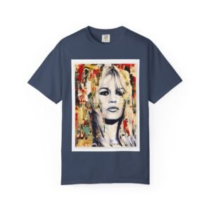 Brigitte Bardot - French Cinema Icon Portrait - Unisex Garment-Dyed T-Shirt - Colors Variant 3 - Image 67