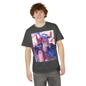 Anime Bunny Girl – Colorful Vaporwave Aesthetic - Unisex Classic T-Shirt - Image 45
