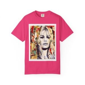 Brigitte Bardot - French Cinema Icon Portrait - Unisex Garment-Dyed T-Shirt - Colors Variant 4 - Image 41