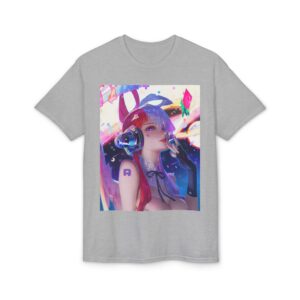 Anime Bunny Girl – Colorful Vaporwave Aesthetic - Unisex Classic T-Shirt - Image 17
