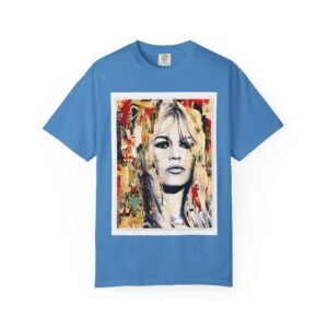 Brigitte Bardot - French Cinema Icon Portrait - Unisex Garment-Dyed T-Shirt - Colors Variant 3 - Image 61