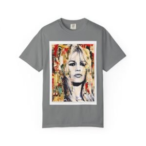 Brigitte Bardot - French Cinema Icon Portrait - Unisex Garment-Dyed T-Shirt - Colors Variant 1 - Image 34