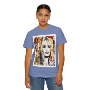 Brigitte Bardot - French Cinema Icon Portrait - Unisex Garment-Dyed T-Shirt - Colors Variant 3 - Image 39