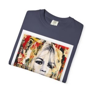 Brigitte Bardot - French Cinema Icon Portrait - Unisex Garment-Dyed T-Shirt - Colors Variant 4 - Image 22