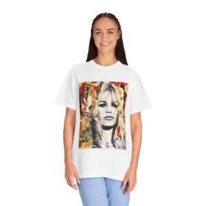 Brigitte Bardot - French Cinema Icon Portrait - Unisex Garment-Dyed T-Shirt - Colors Variant 1 - Image 6