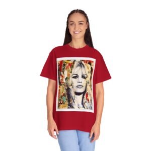 Brigitte Bardot - French Cinema Icon Portrait - Unisex Garment-Dyed T-Shirt - Colors Variant 1 - Image 55