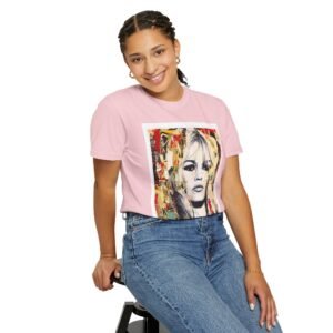 Brigitte Bardot - French Cinema Icon Portrait - Unisex Garment-Dyed T-Shirt - Colors Variant 4 - Image 38