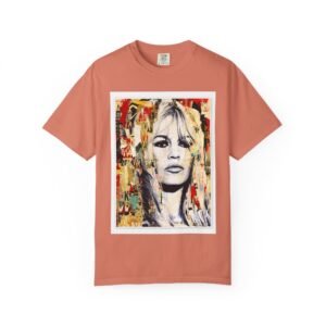 Brigitte Bardot - French Cinema Icon Portrait - Unisex Garment-Dyed T-Shirt - Colors Variant 2 - Image 11