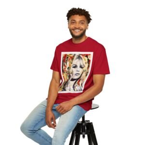 Brigitte Bardot - French Cinema Icon Portrait - Unisex Garment-Dyed T-Shirt - Colors Variant 1 - Image 56