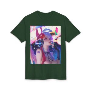Anime Bunny Girl – Colorful Vaporwave Aesthetic - Unisex Classic T-Shirt - Image 32
