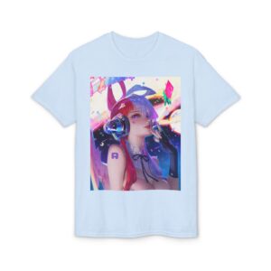Anime Bunny Girl – Colorful Vaporwave Aesthetic - Unisex Classic T-Shirt - Image 47