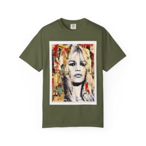 Brigitte Bardot - French Cinema Icon Portrait - Unisex Garment-Dyed T-Shirt - Colors Variant 2 - Image 36