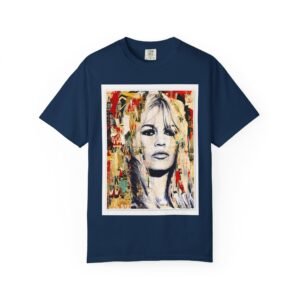 Brigitte Bardot - French Cinema Icon Portrait - Unisex Garment-Dyed T-Shirt - Colors Variant 4 - Image 26