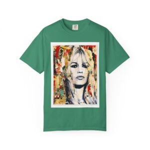 Brigitte Bardot - French Cinema Icon Portrait - Unisex Garment-Dyed T-Shirt - Colors Variant 2 - Image 56