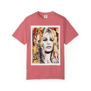 Brigitte Bardot - French Cinema Icon Portrait - Unisex Garment-Dyed T-Shirt - Colors Variant 4 - Image 61