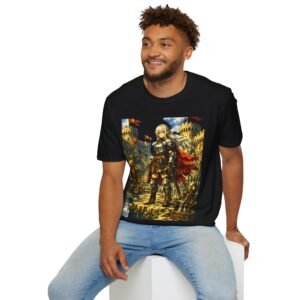Hero Adventure — Valkyrie Standing in Castle T-Shirt - Image 3