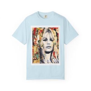 Brigitte Bardot - French Cinema Icon Portrait - Unisex Garment-Dyed T-Shirt - Colors Variant 3 - Image 31
