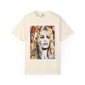 Brigitte Bardot - French Cinema Icon Portrait - Unisex Garment-Dyed T-Shirt - Colors Variant 1 - Image 18