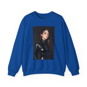 Anime Realistic Girl - Simple Leather Outfit - Unisex Crewneck Sweatshirt - Image 19