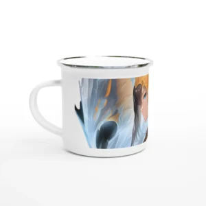 12oz Enamel Mug - Fantasy Medieval, Dragon Tamer - Image 6