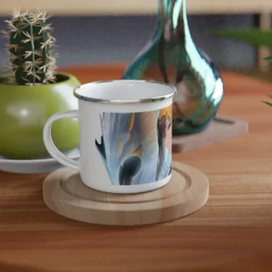 12oz Enamel Mug - Fantasy Medieval, Dragon Tamer - Image 3